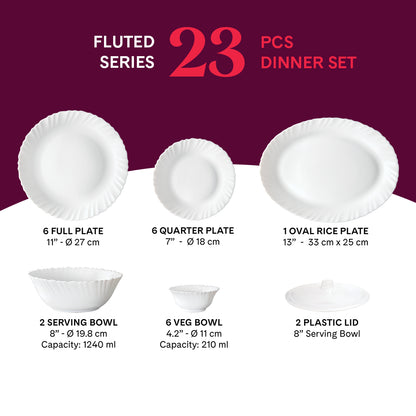 Larah by Borosil Rose Red Dinner Set