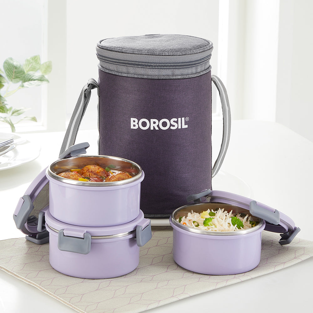 Glory Round Lunchbox, Lavender