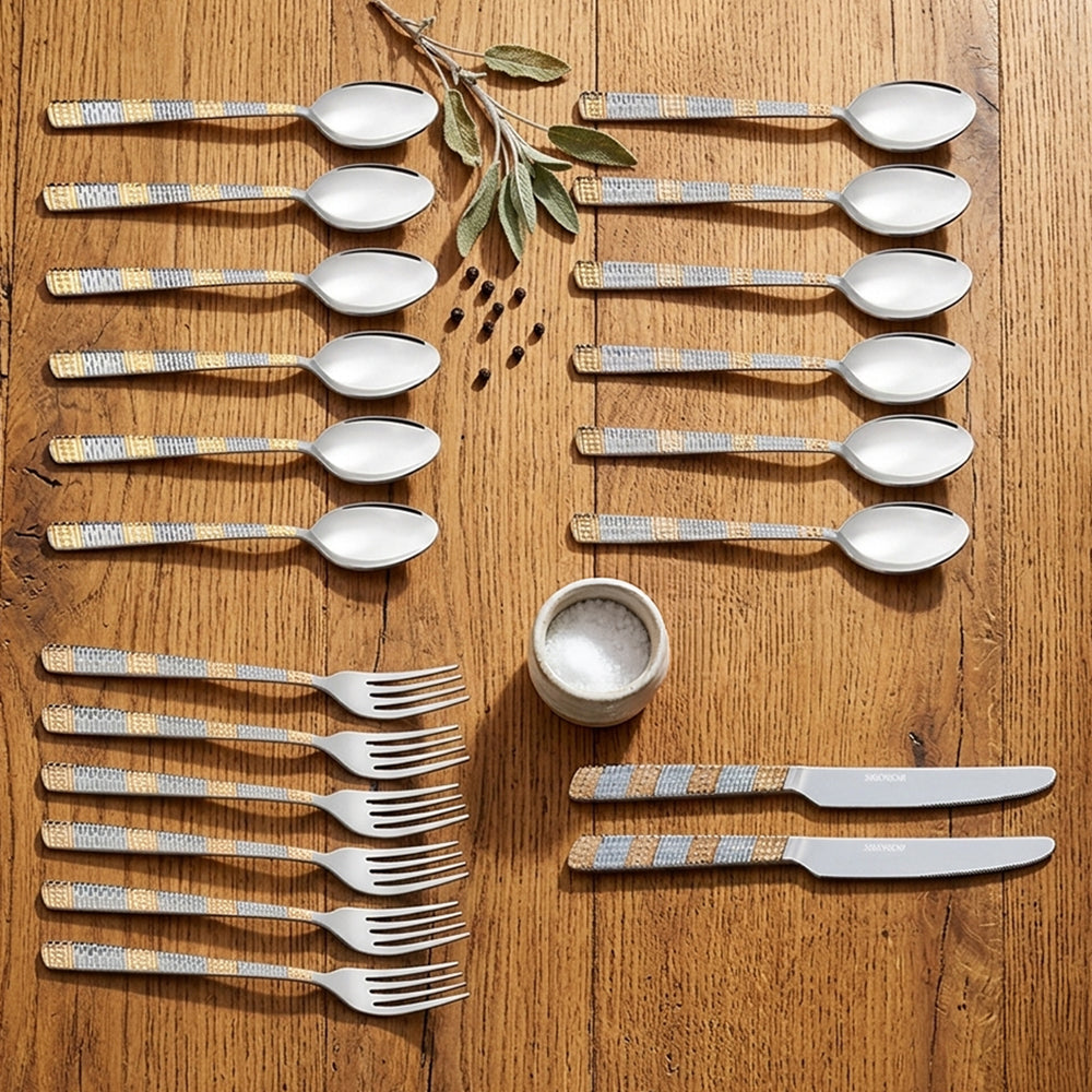 Borosil Gold Cutlery Set, 20pcs