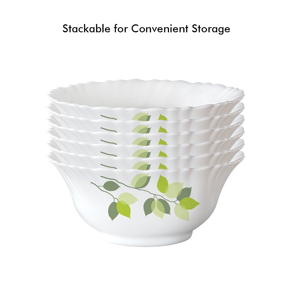 Larah by Borosil Green Leaves 19 pc Dinner Set