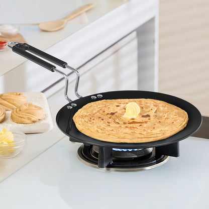 Hard Anodized Concave Tawa, 22 cm