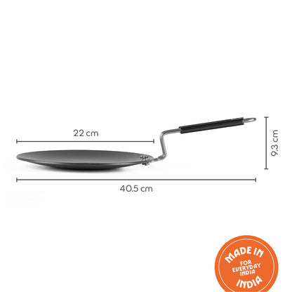 Hard Anodized Concave Tawa, 22 cm