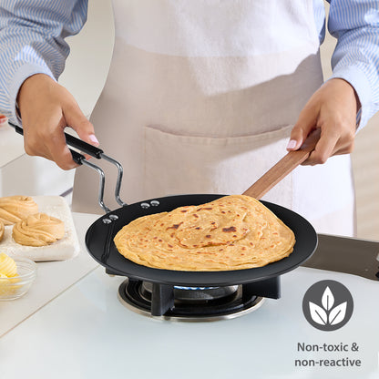 Hard Anodized Concave Tawa, 25 cm