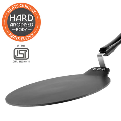 Hard Anodized Induction Base Non-Stick Dosa Tawa, 28 cm