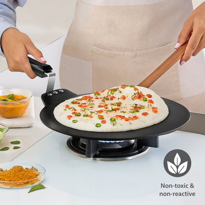 Hard Anodized Induction Base Non-Stick Dosa Tawa, 28 cm