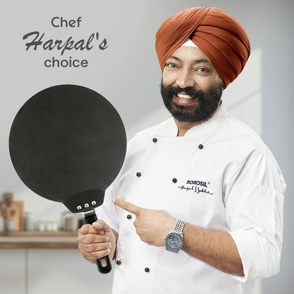 Hard Anodized Induction Base Non-Stick Dosa Tawa, 28 cm