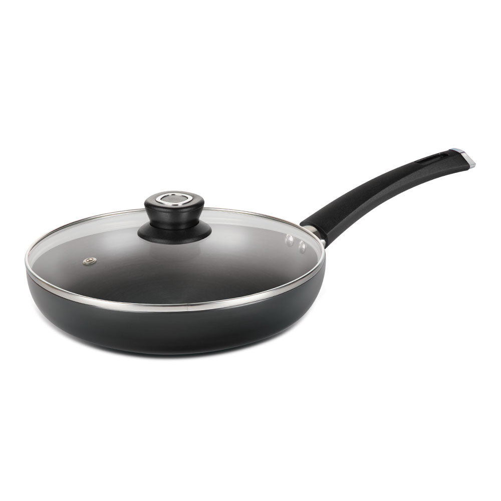 Hard Anodized Induction Base Fry Pan W Glass Lid, 22 cm / 1.5L