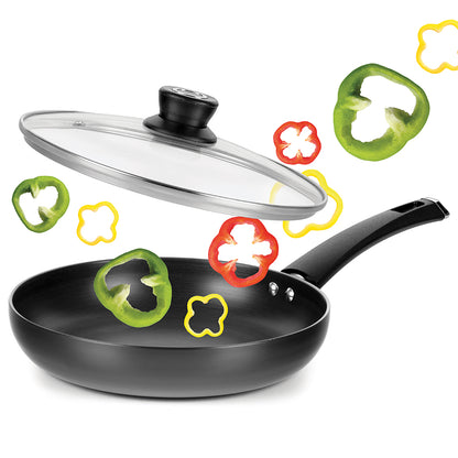 Hard Anodized Induction Base Fry Pan W Glass Lid, 22 cm / 1.5L