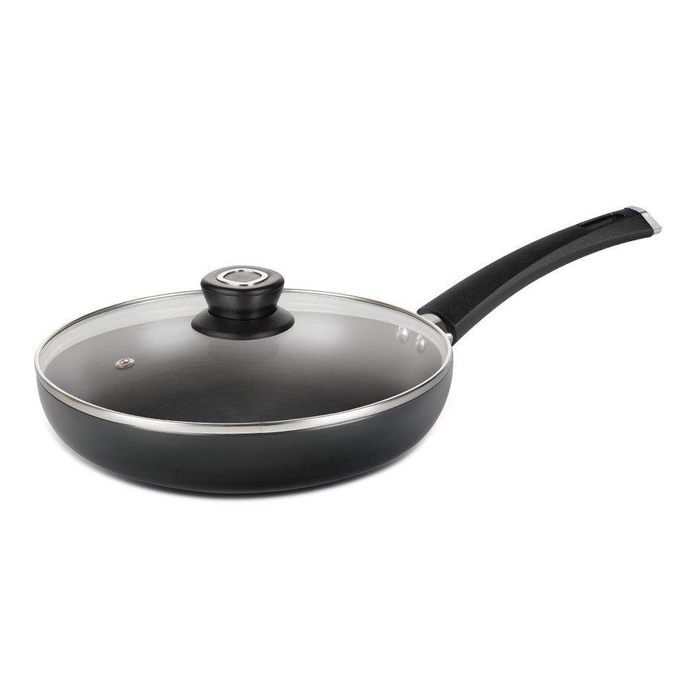 Hard Anodized Induction Base Fry Pan W Glass Lid, 24 cm / 1.7L