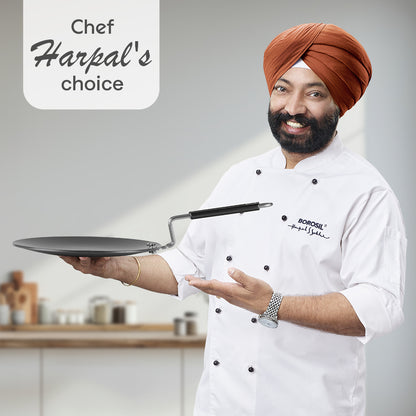 Hard Anodized Induction Base Concave Tawa, 25 cm