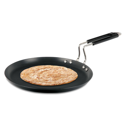 Hard Anodized Induction Base Flat Tawa, 27 cm
