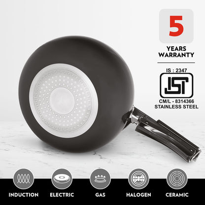 Borosil Pronto Hard Anodised Pressure Cooker, 3L