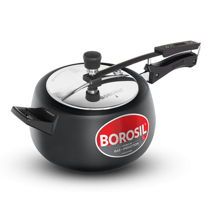Borosil Pronto Hard Anodised Pressure Cooker, 5L