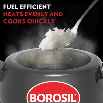 Borosil Pronto Hard Anodised Pressure Cooker, 5L
