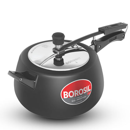 Borosil Pronto Hard Anodised Pressure Cooker, 6.5L