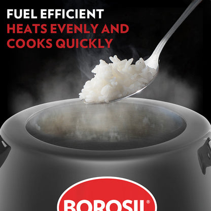 Borosil Pronto Hard Anodised Pressure Cooker, 6.5L