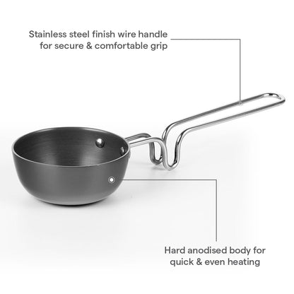 Hard Anodized Tadka Pan, 11 cm / 300 Ml