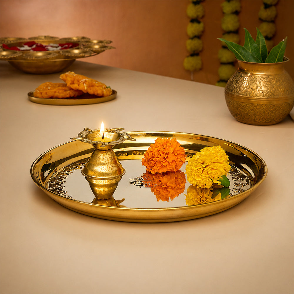Tejas Pooja Brass Thali