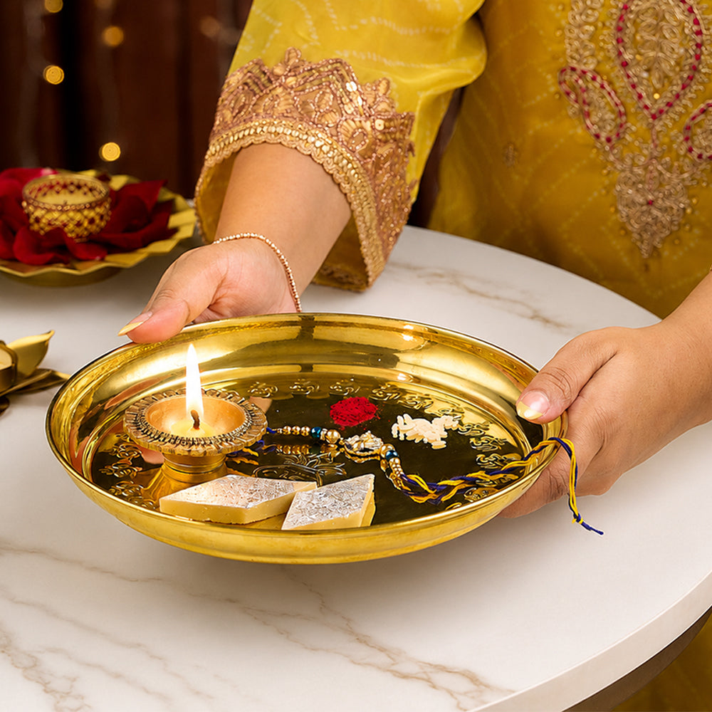 Tejas Pooja Brass Thali