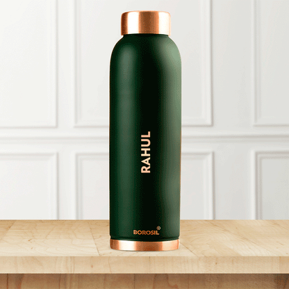Personalised Eco Copper Bottle, Green