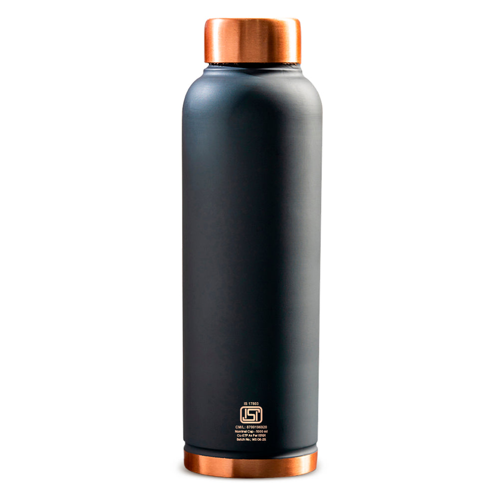 Borosil Eco Copper Bottle, Grey-Personalise
