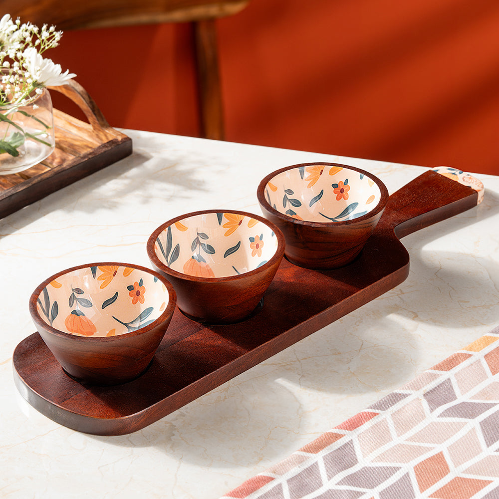 Mix Munch Platter Set, Floral