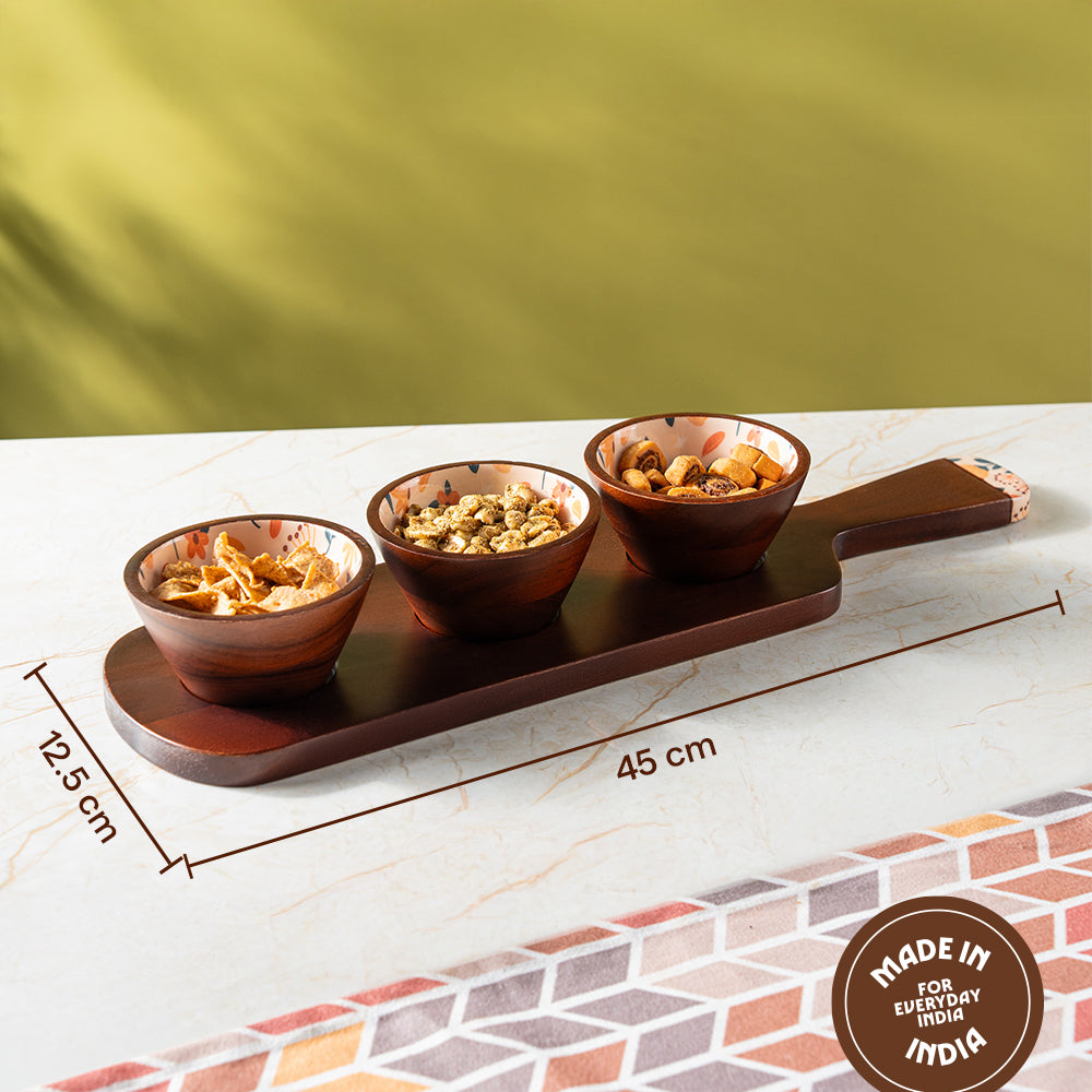 Mix Munch Platter Set, Floral