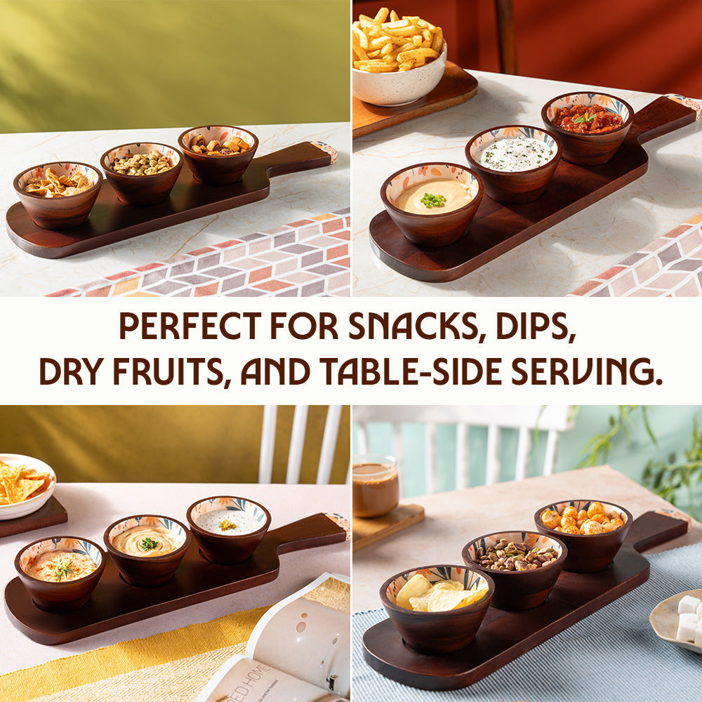 Mix Munch Platter Set, Floral