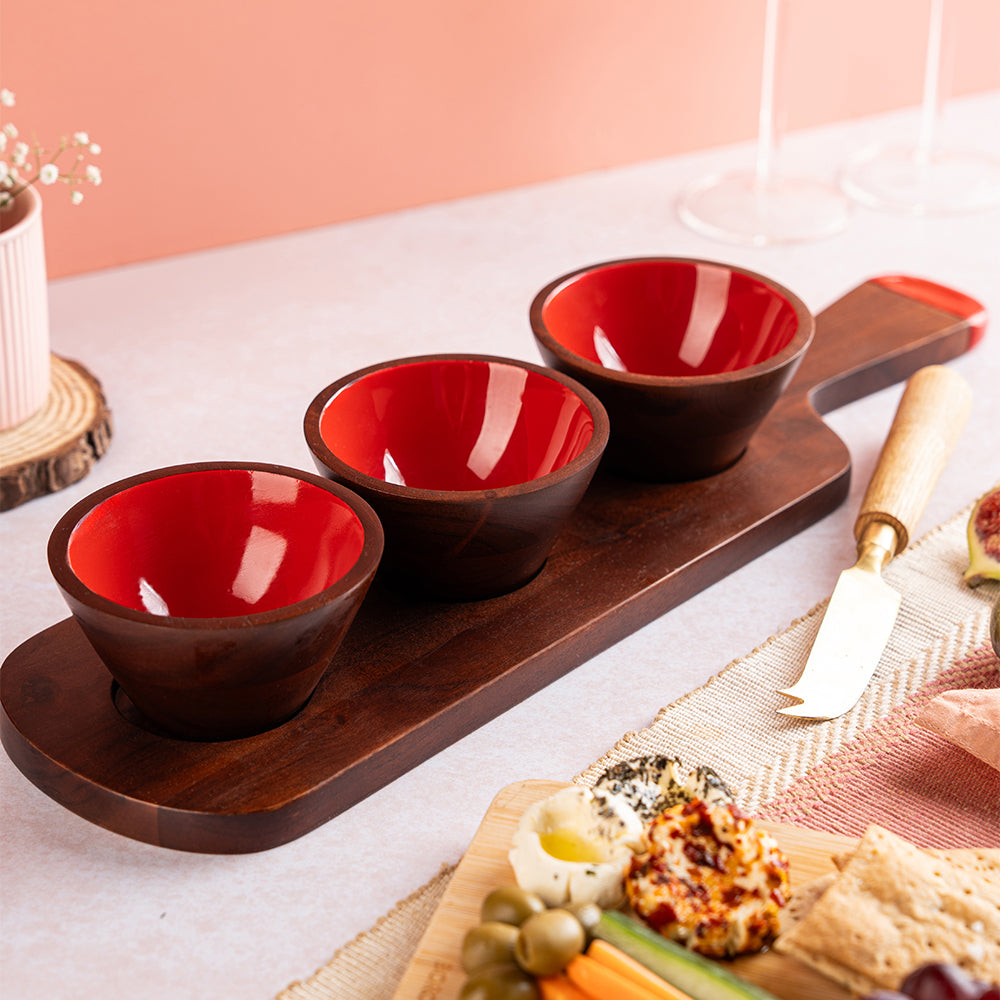 Mix Munch Platter Set, Red