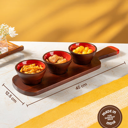 Mix Munch Platter Set, Red