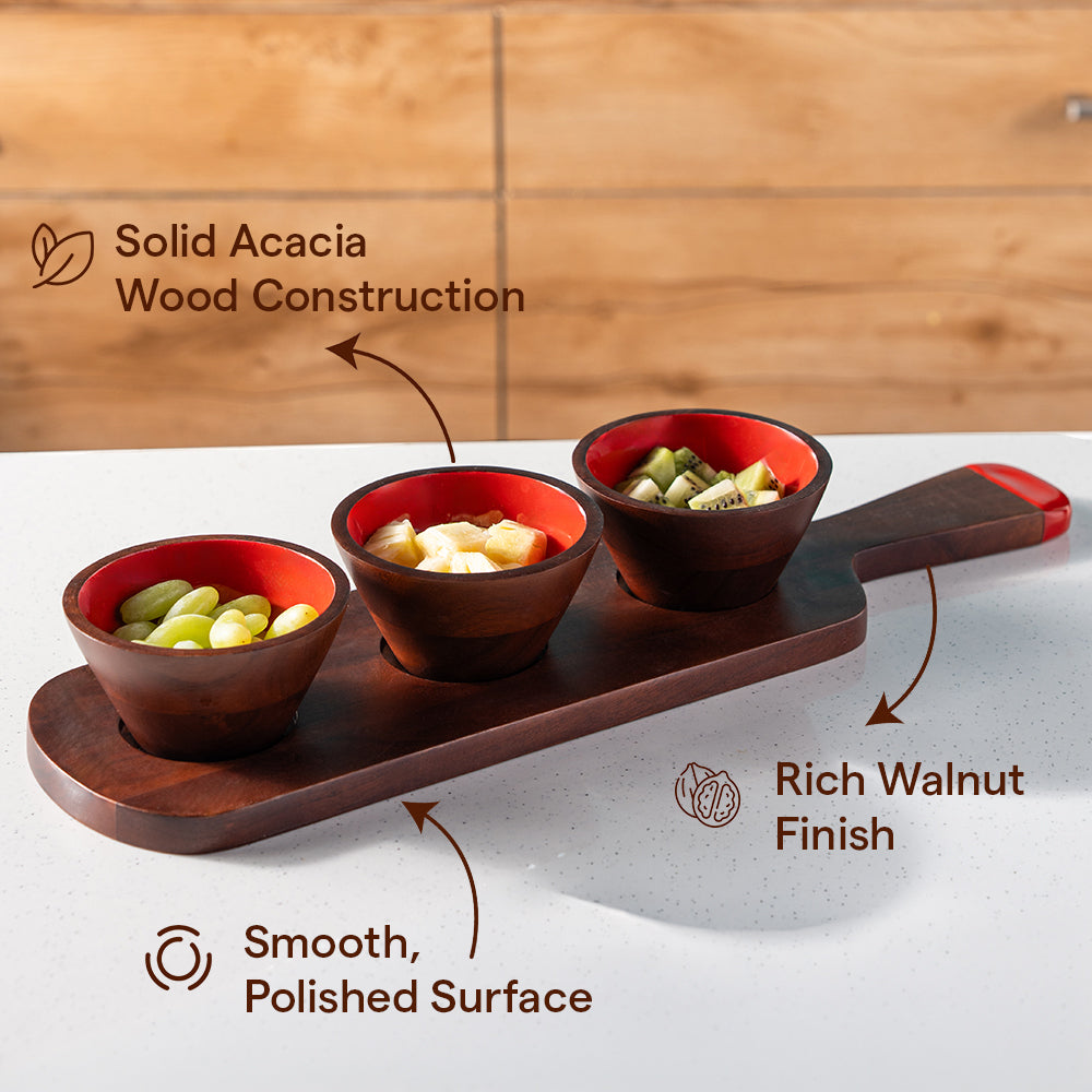 Mix Munch Platter Set, Red