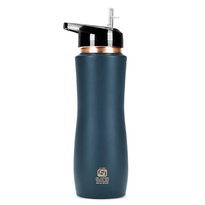 Borosil Sipper Copper Bottle, 750ml, Grey