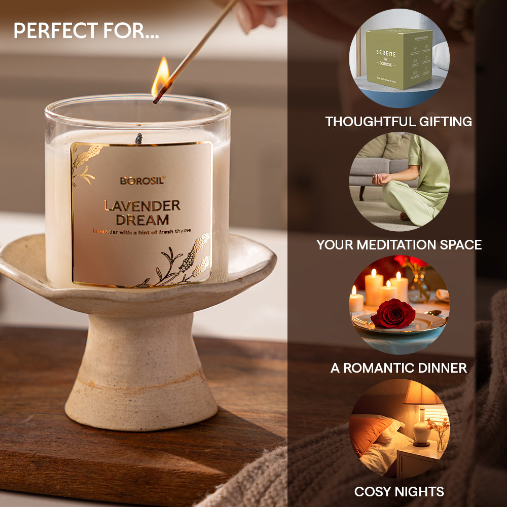 Borosil Lavender Dream Soy Wax Candle