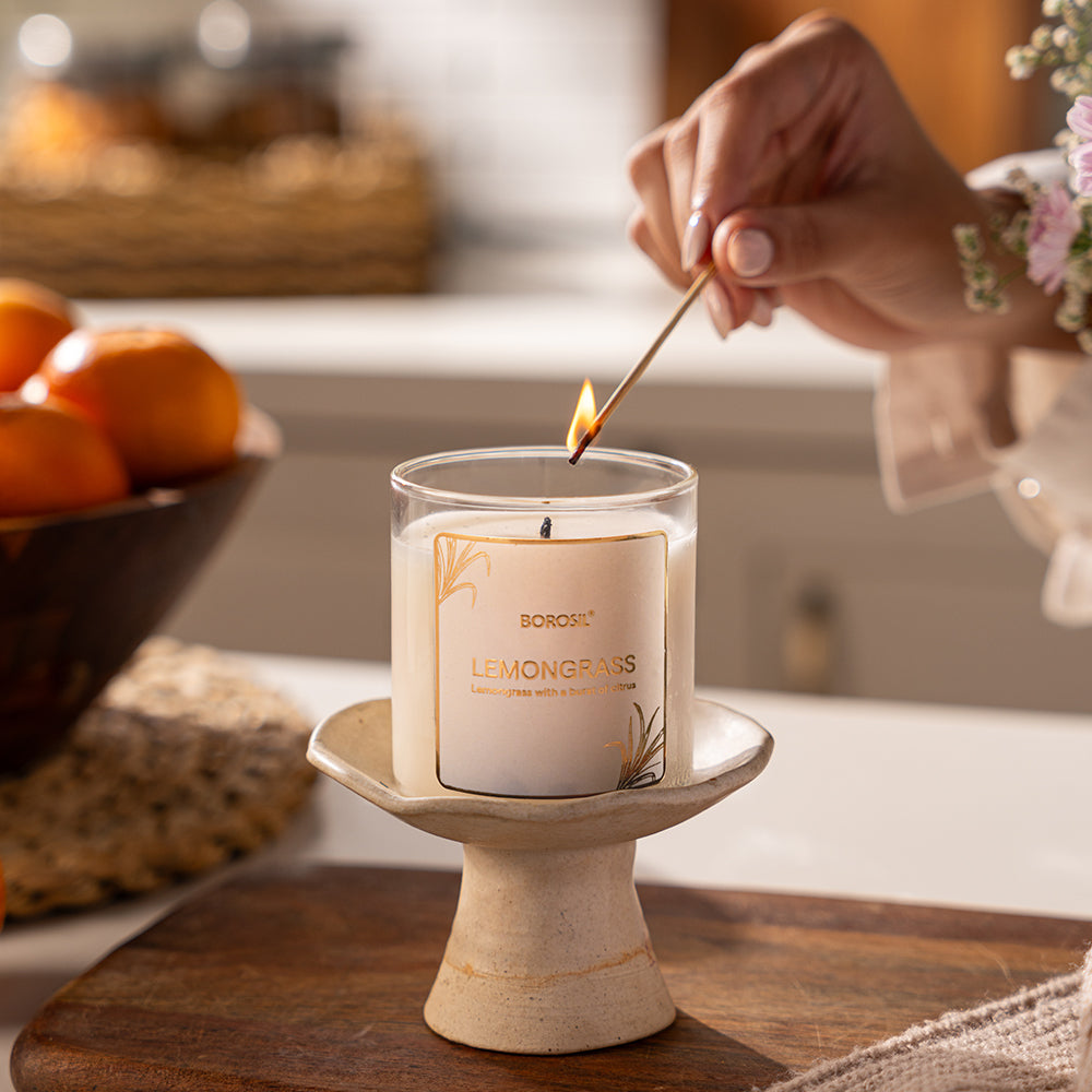 Borosil Lemongrass Soy Wax Candle