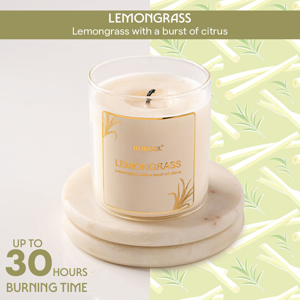 Borosil Lemongrass Soy Wax Candle
