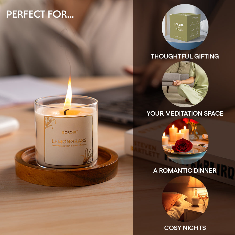 Borosil Lemongrass Soy Wax Candle