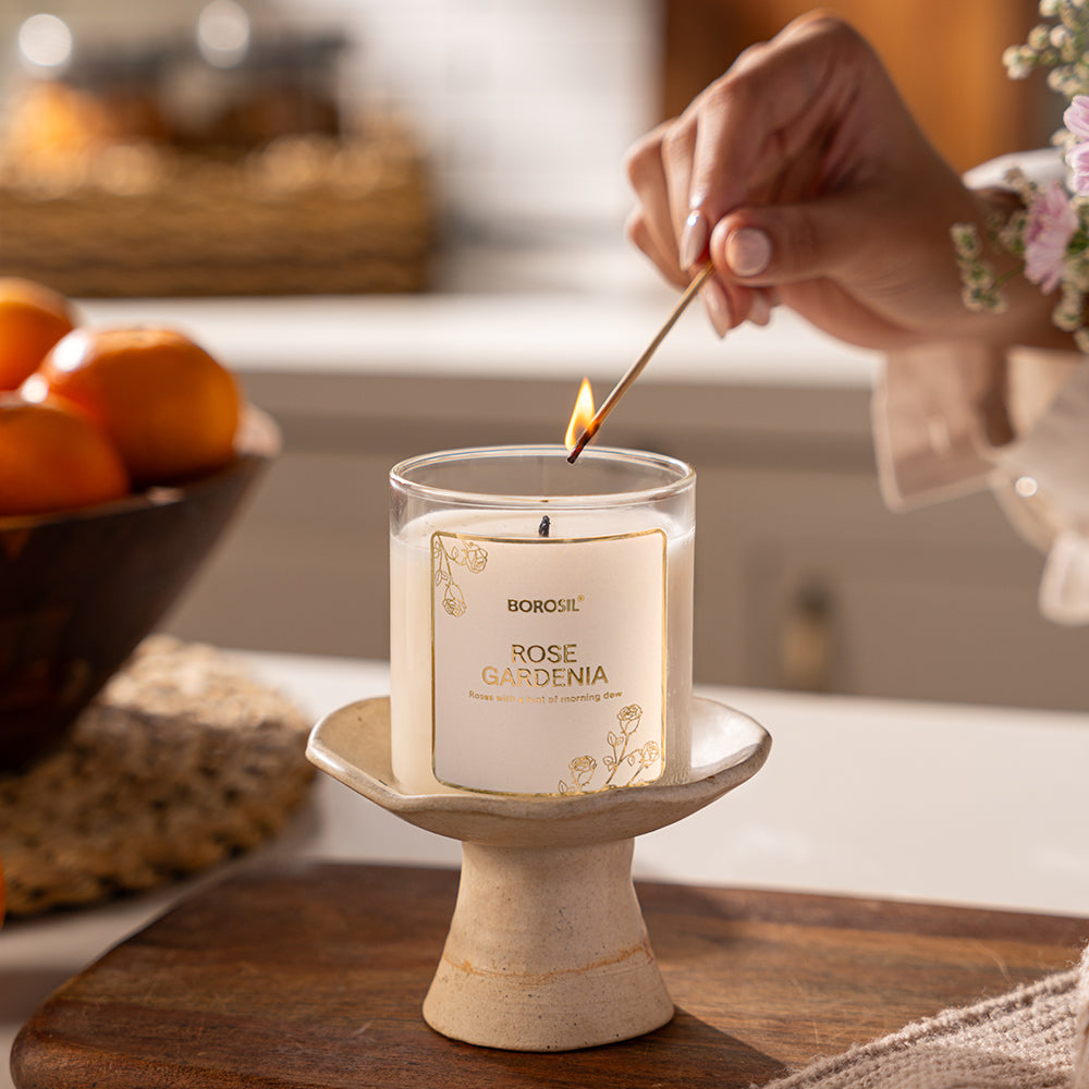 Borosil Rose Gardenia Soy Wax Candle