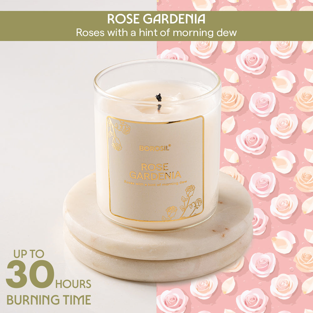 Borosil Rose Gardenia Soy Wax Candle