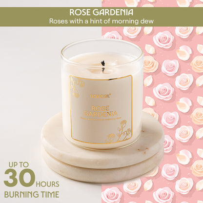 Rose Gardenia Soy Wax Candle
