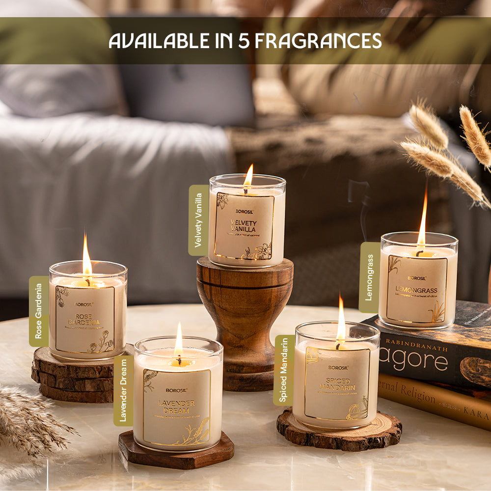 Borosil Rose Gardenia Soy Wax Candle