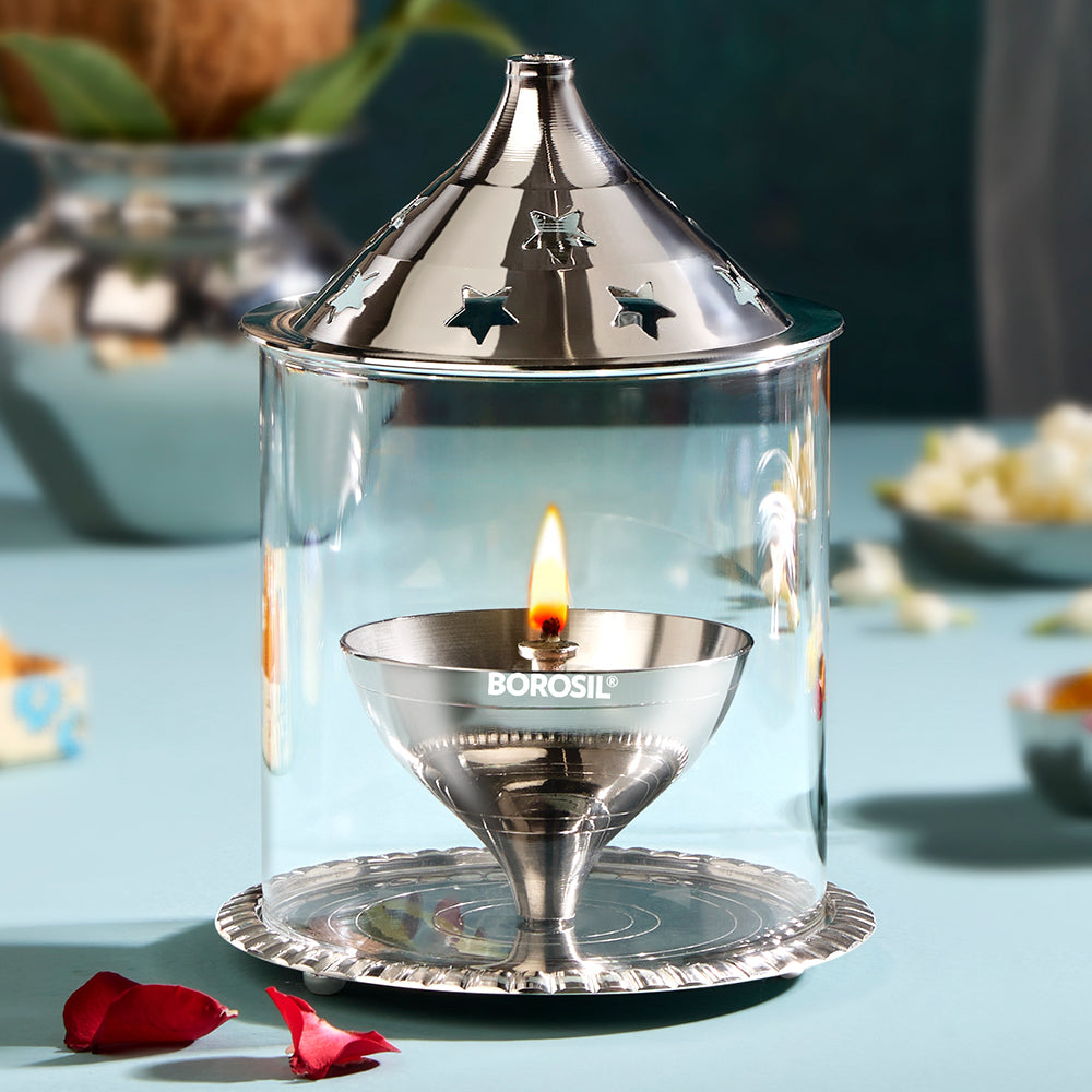 Akhand Diya, Nickel, Large