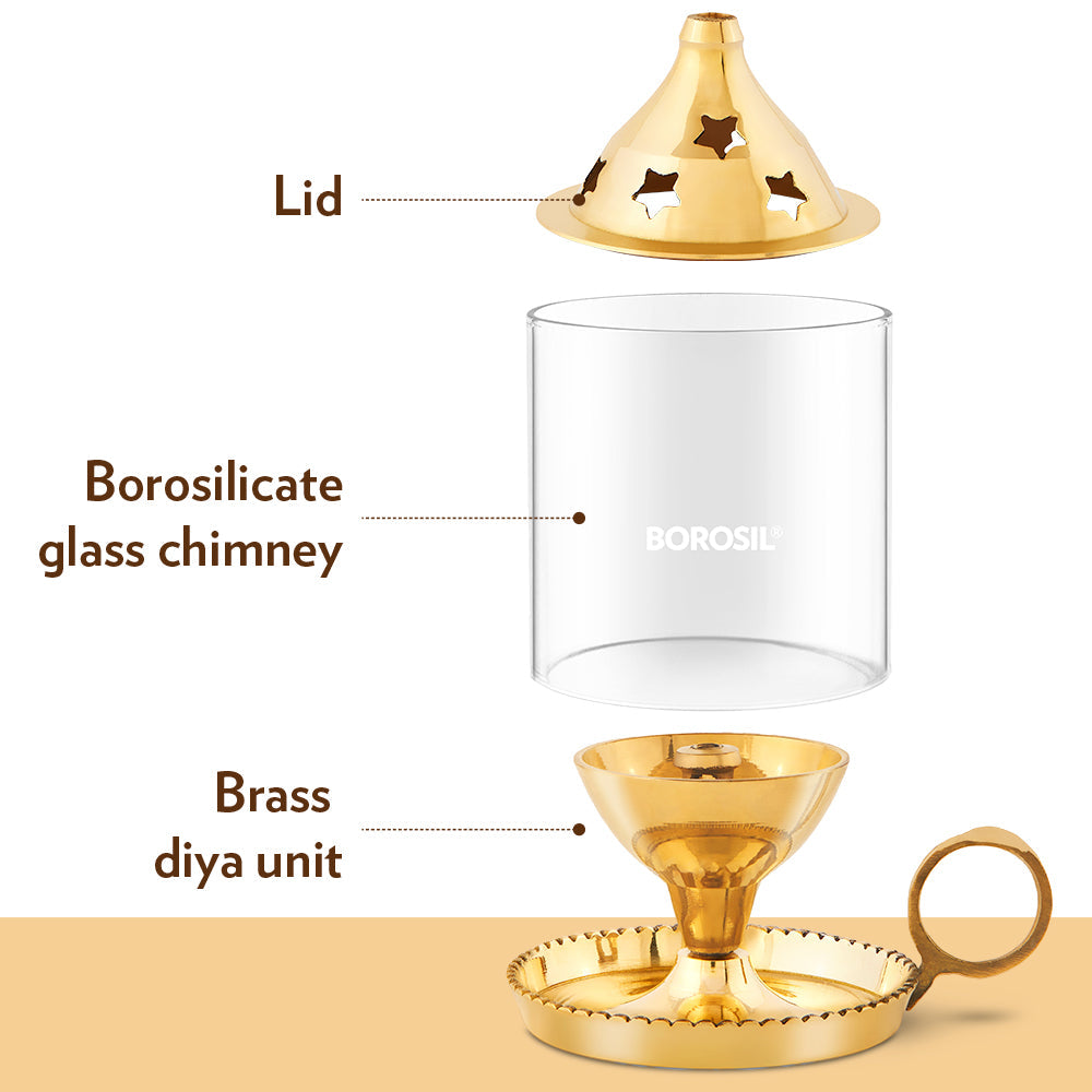 Borosil Mangal Akhand Diya, Small