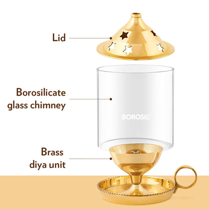 Borosil Mangal Akhand Diya, Medium
