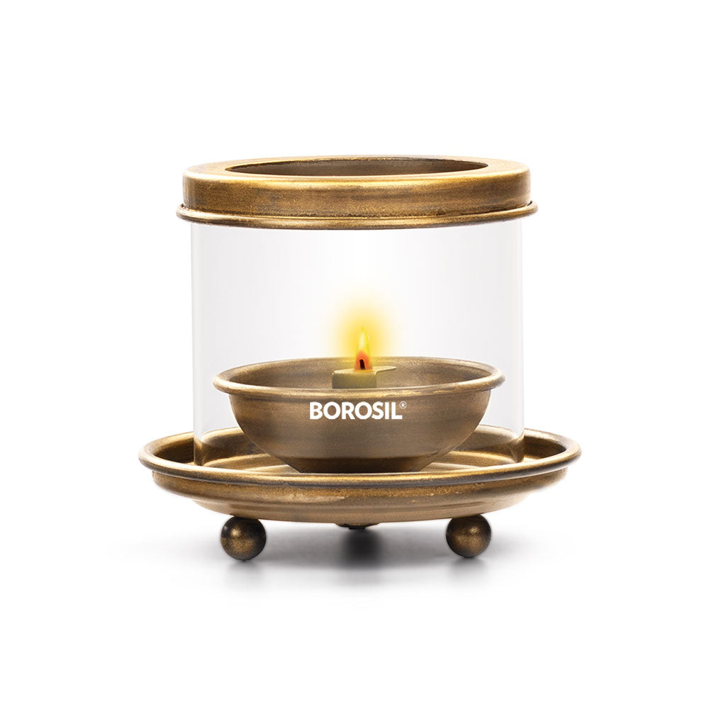 Borosil Antique Hurricane Diya, Small