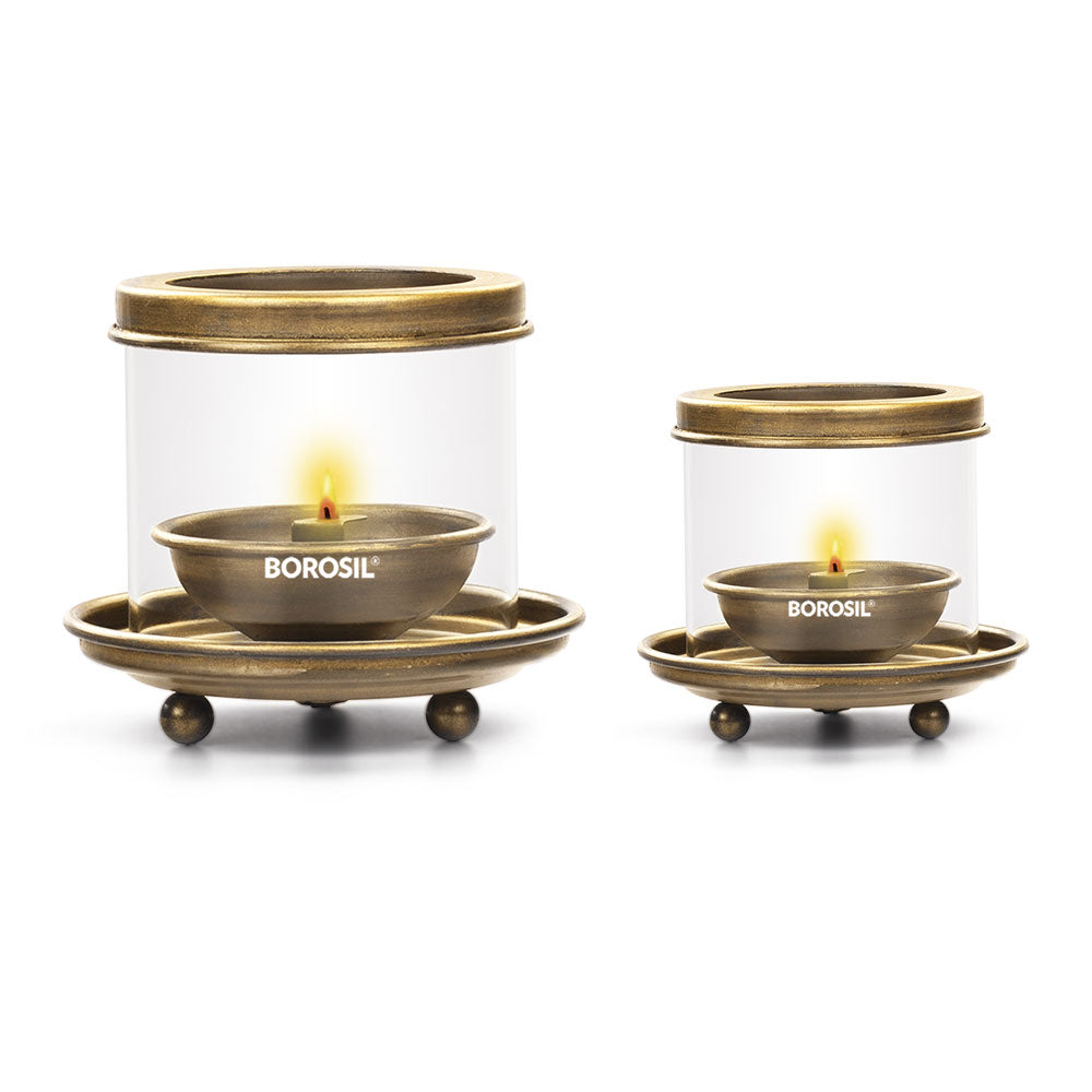 Borosil Antique Hurricane Diya, Small