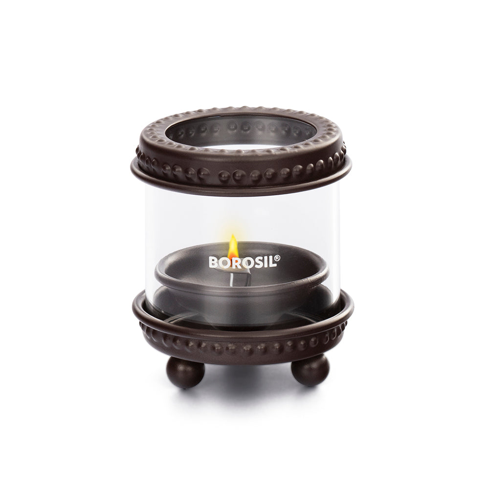 Borosil Deco Hurricane Diya, Small