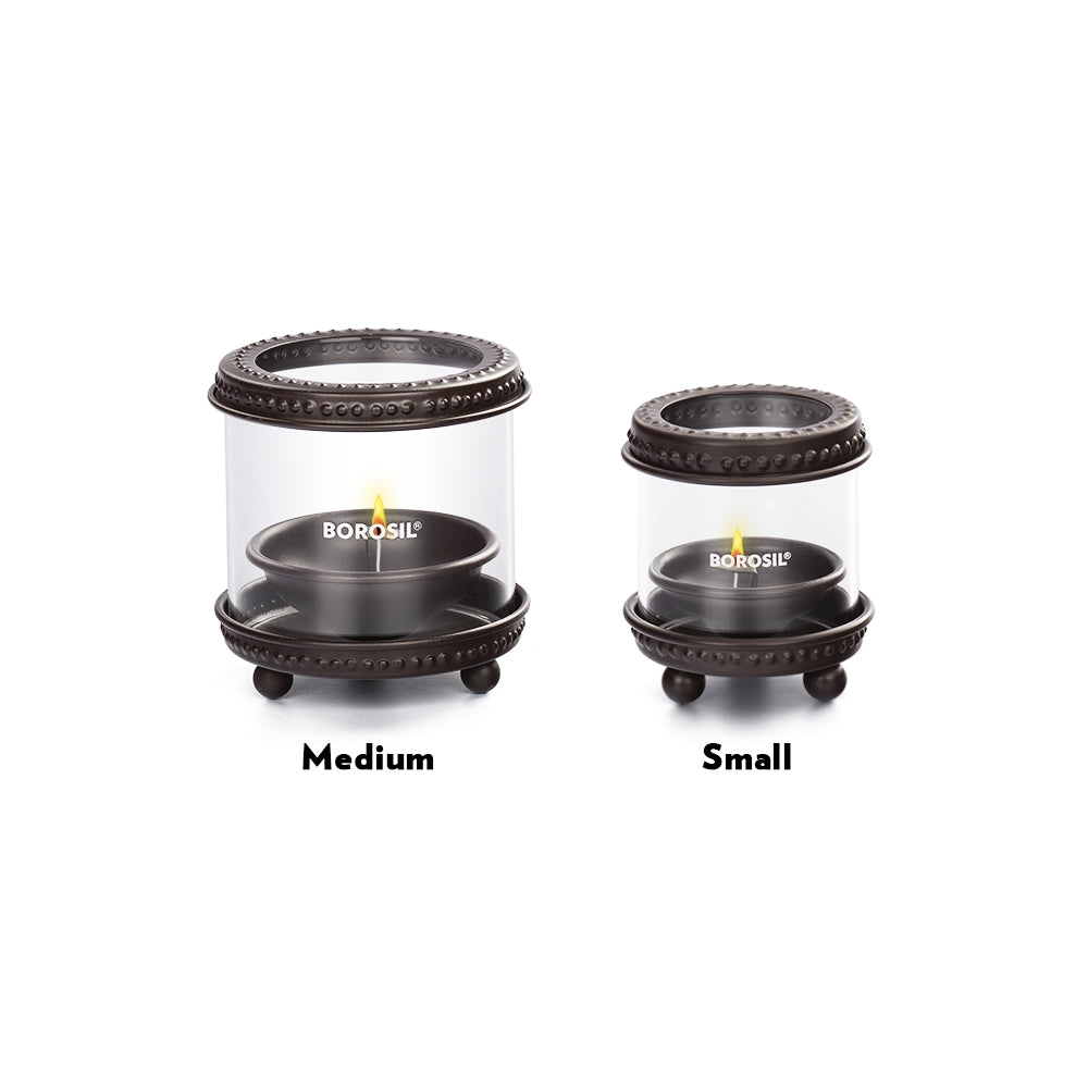Borosil Deco Hurricane Diya, Small