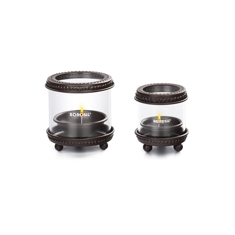 Borosil Deco Hurricane Diya, Small