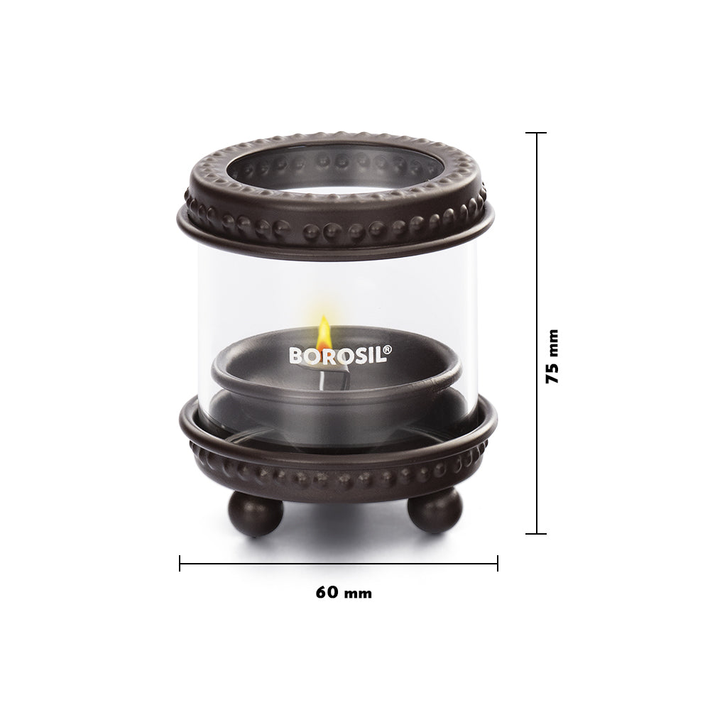 Borosil Deco Hurricane Diya, Small