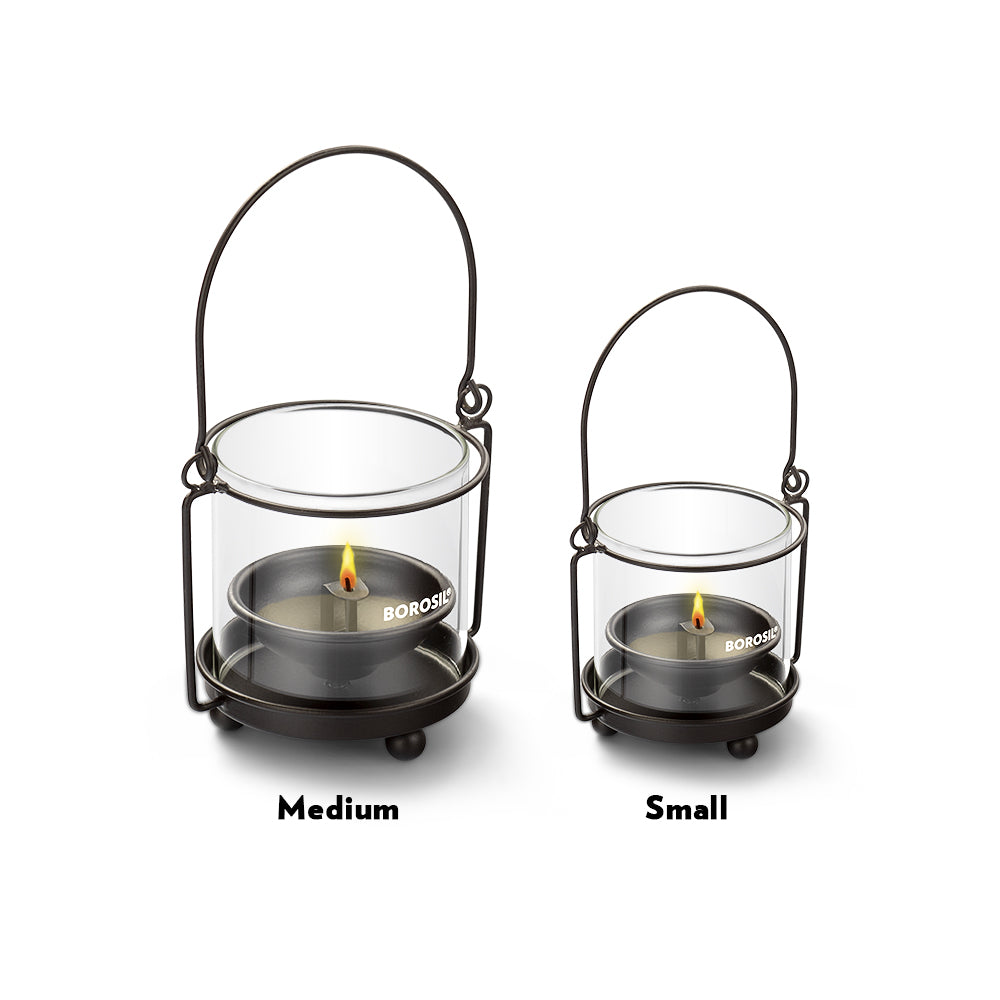 Borosil Hanging Hurricane Diya, Small